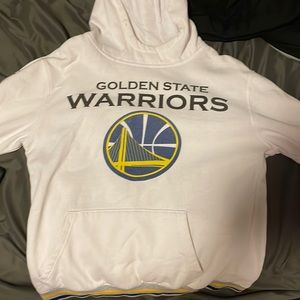 worn golden state warrior sweatshirt